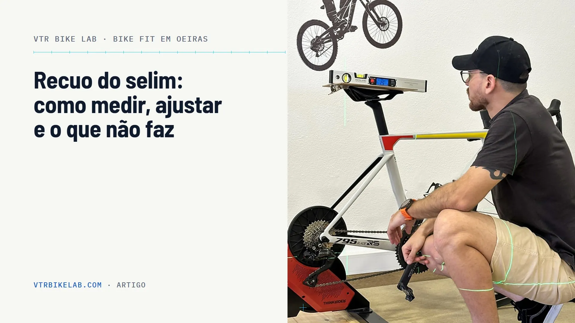 Recuo do selim, como medir e ajustar — VTR BIKE LAB, Oeiras