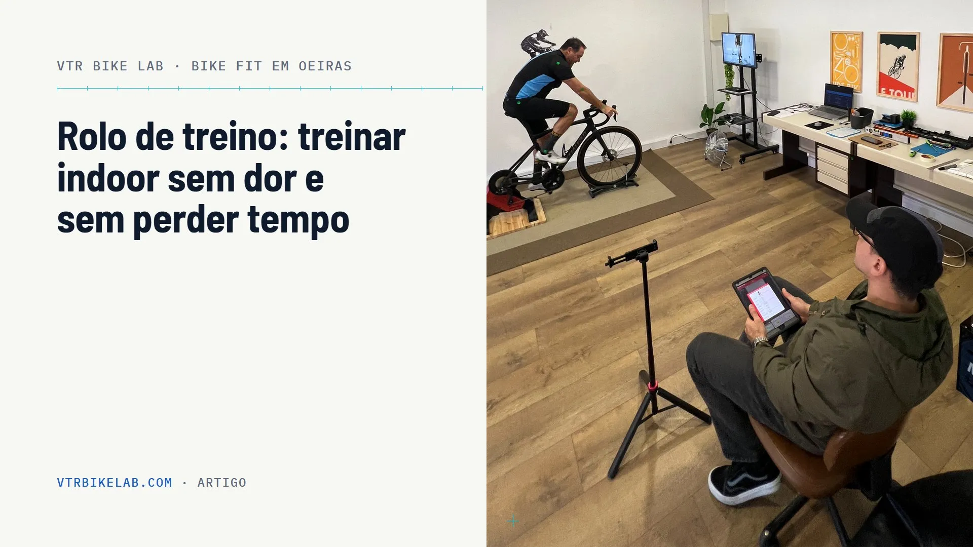 Rolo de treino de bicicleta, como treinar indoor sem dor — VTR BIKE LAB, Oeiras