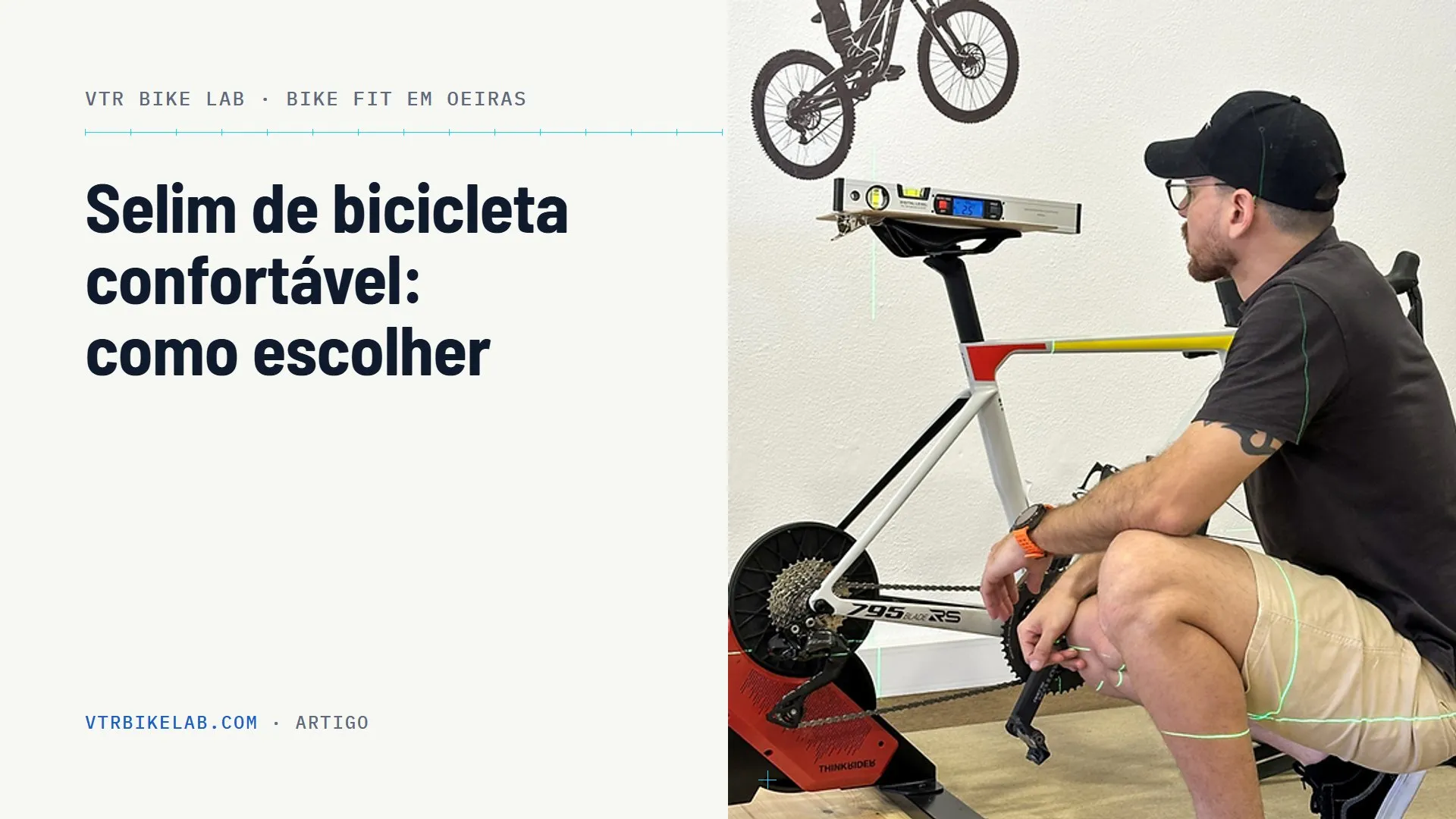 Selim de bicicleta confortável, como escolher largura e recorte — VTR BIKE LAB, Oeiras